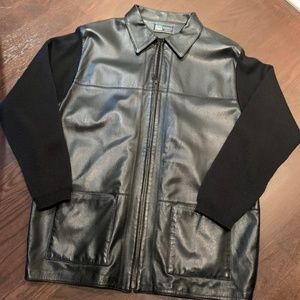 Men's Fall leather/knit jacket